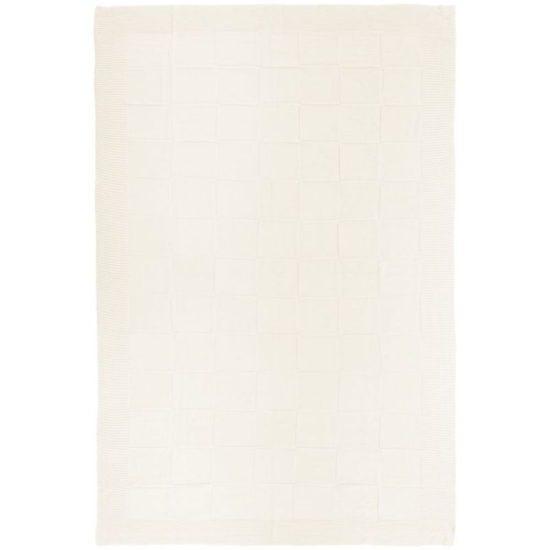 Плед Chess Queen, ver.2, молочно-белый