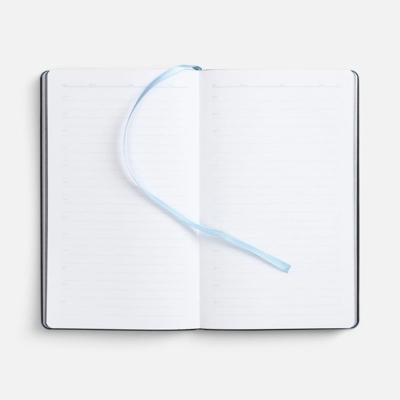 Ежедневник Trait, недатированный, черный с голубым