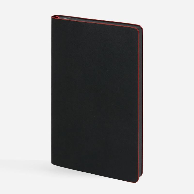 Ежедневник Trait, недатированный, черный с красным