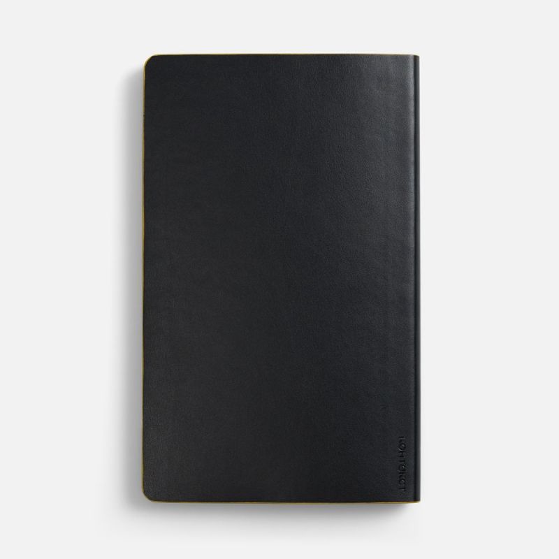 Ежедневник Trait, недатированный, черный с желтым