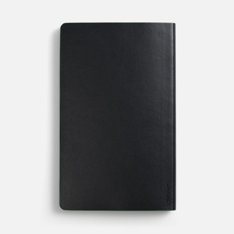 Ежедневник Trait, недатированный, черный с зеленым