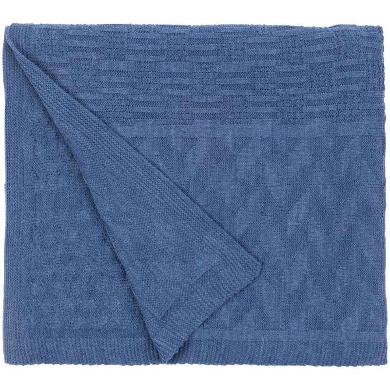 Плед Snippet, синий меланж (джинс)