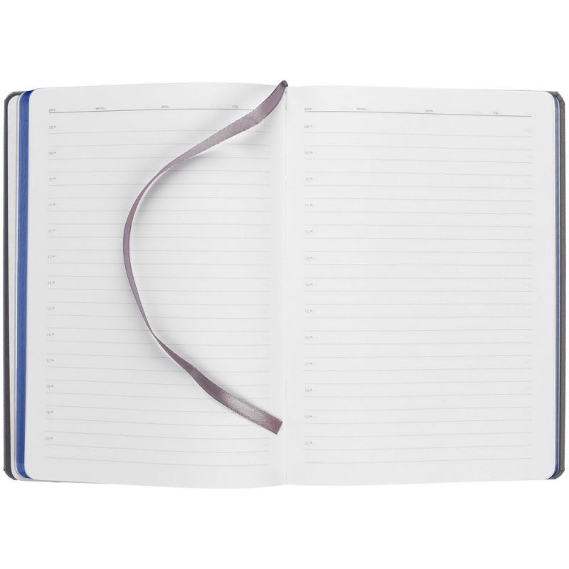 Ежедневник Rubikon на заказ, недатированный серо-синий