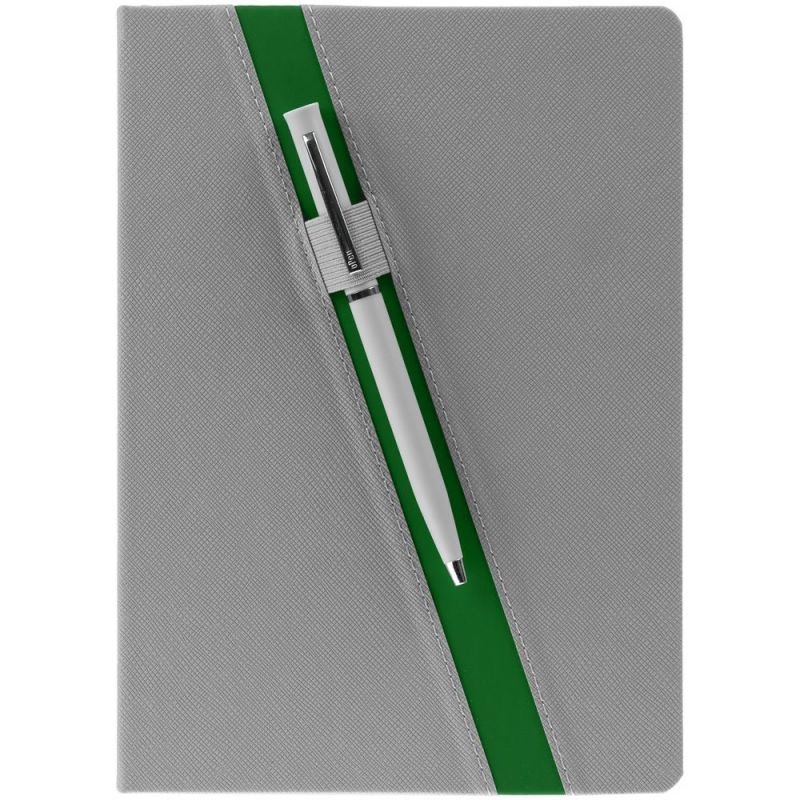 Ежедневник Rubikon на заказ, недатированный серо-зеленый