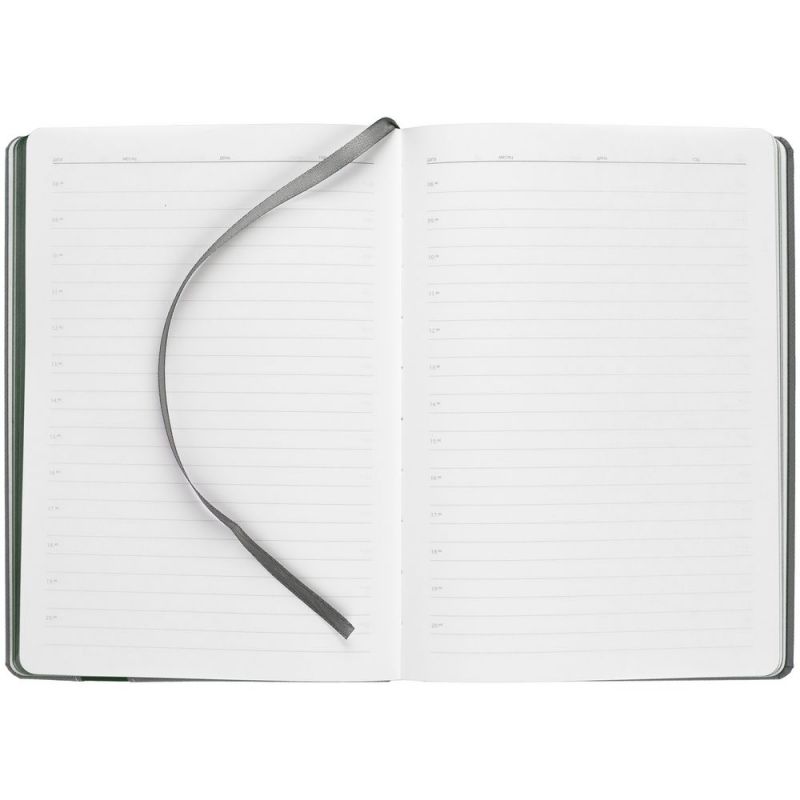 Ежедневник Rubikon на заказ, недатированный серо-зеленый