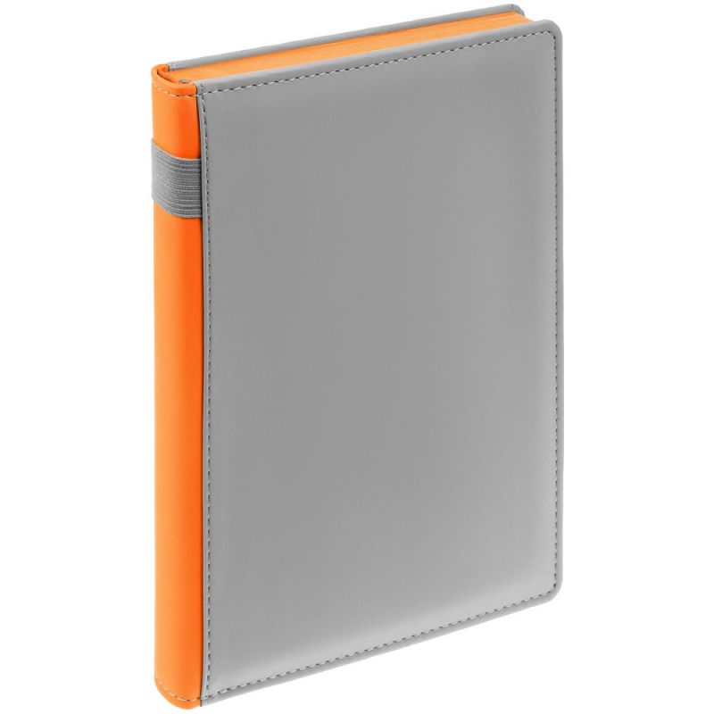 Ежедневник Spain Shall на заказ, недатированный, серый с оранжевым