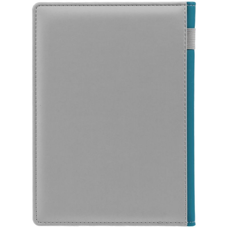 Ежедневник Spain Shall, недатированный, серый с бирюзовым