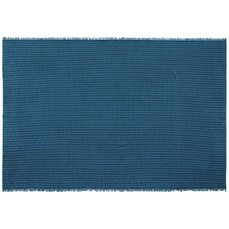 Плед Fringy, синий с голубым