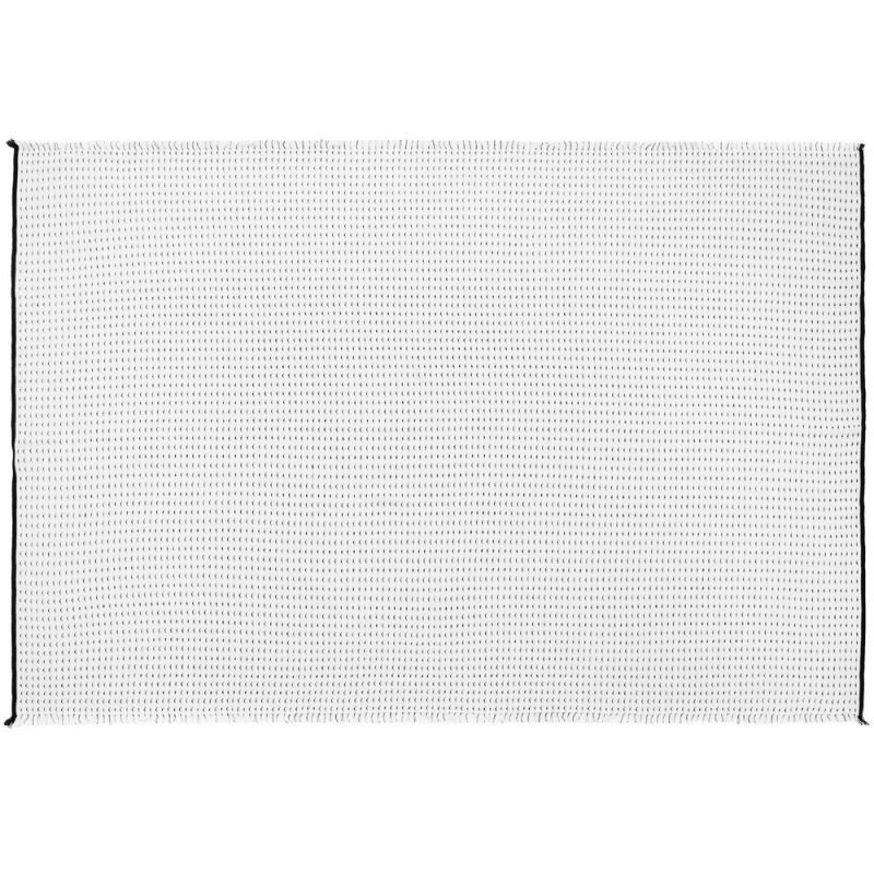 Плед Fringy, белый с черным