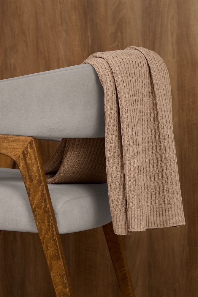 Плед Slumberland, бежевый меланж