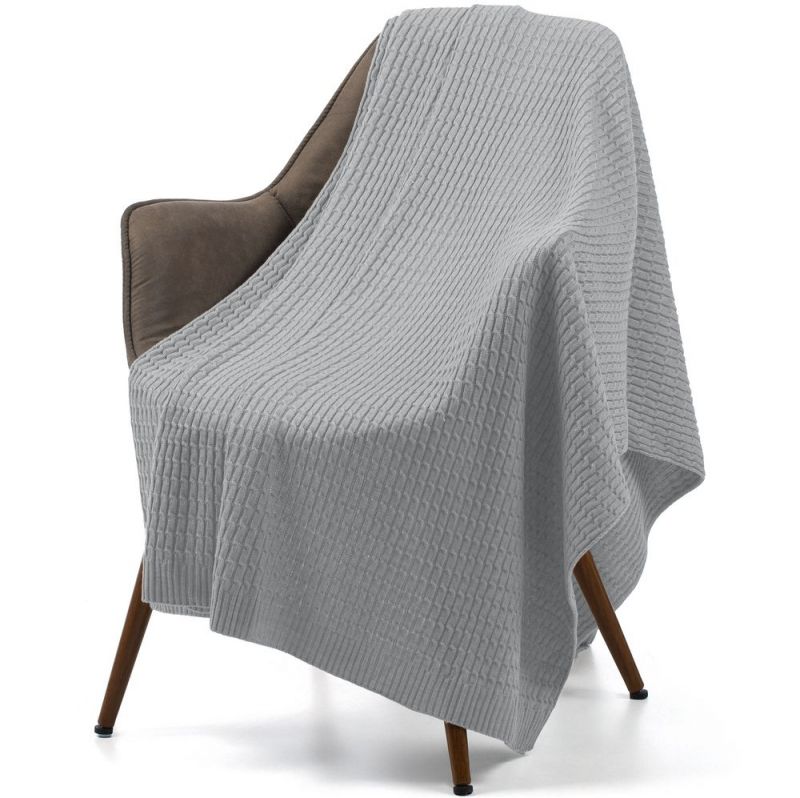 Плед Slumberland, серебристо-серый меланж