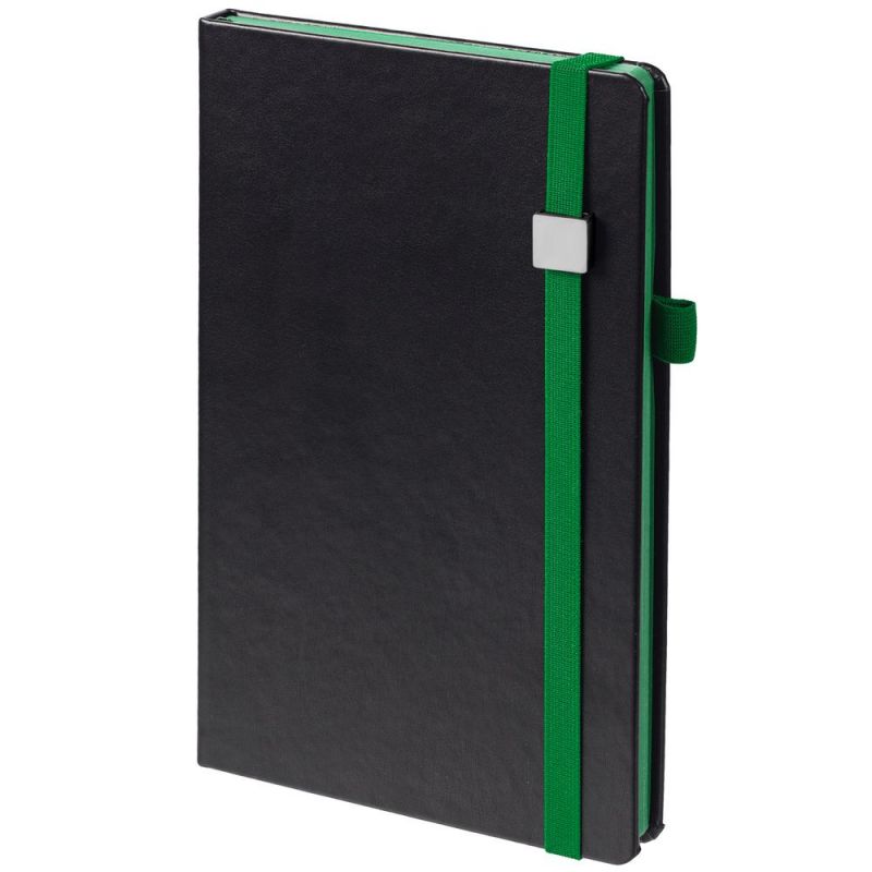 Ежедневник Ton Metal, недатированный, черный с зеленым Ежедневник Ton Metal, недатированный, черный с зеленым