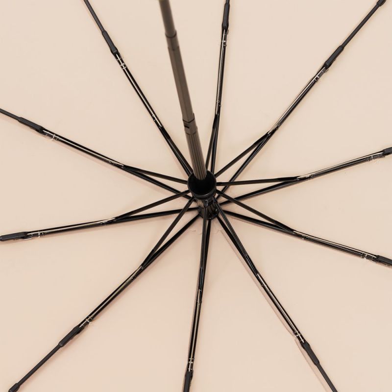 Зонт складной Cloudburst в подарочной упаковке, бежевый