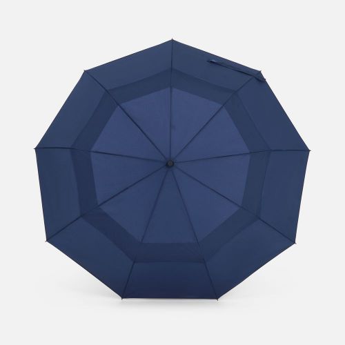 Складной зонт Dome Double с двойным куполом, темно-синий