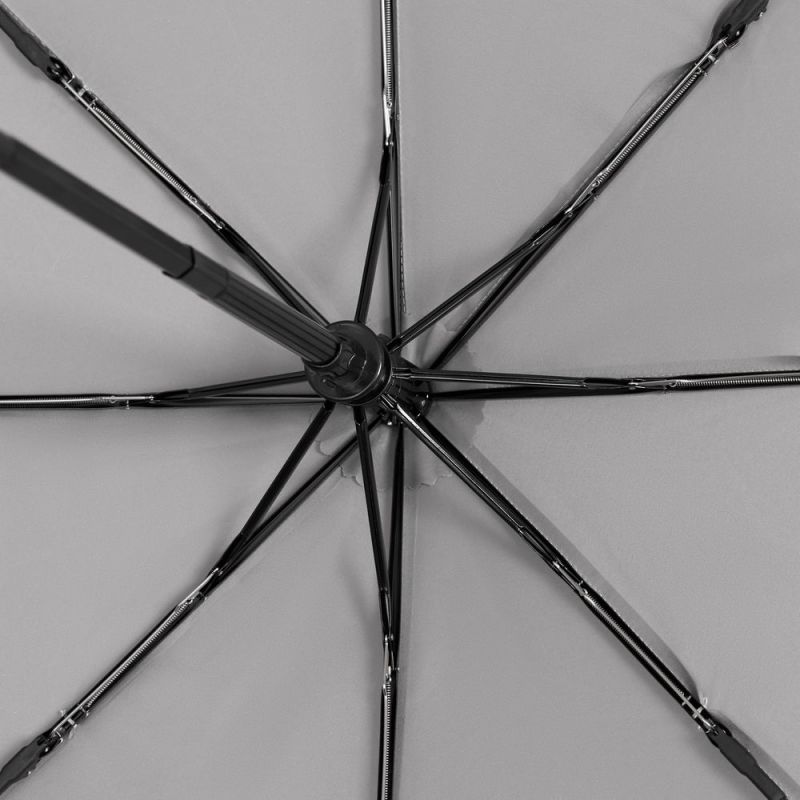 Зонт складной Hard Work с проявляющимся рисунком, серый