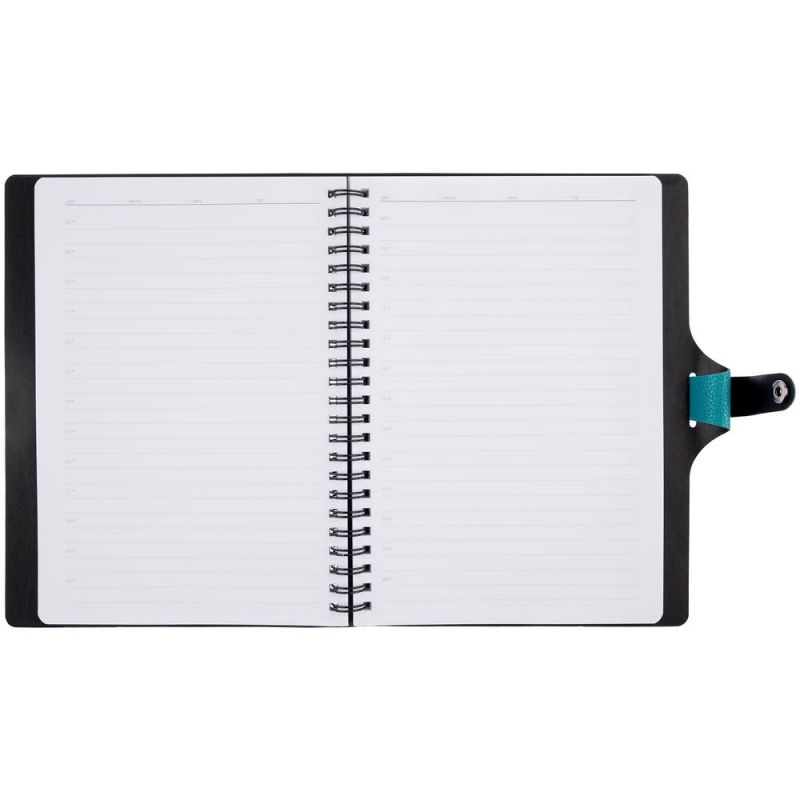 Ежедневник Strep Front на заказ, недатированный, бирюзовый