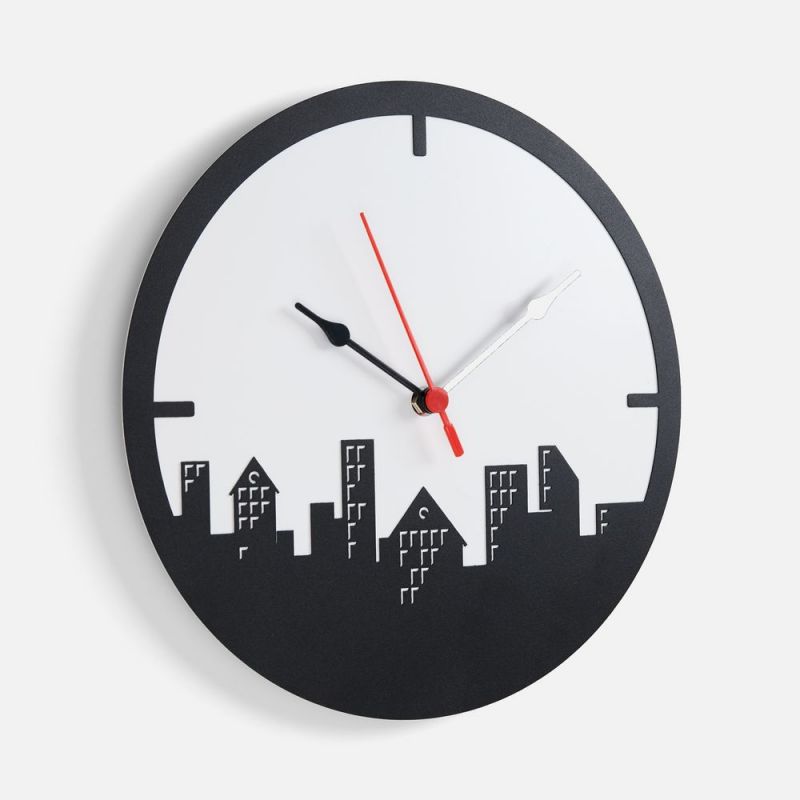 Часы «Города», черные Часы «Города», черные