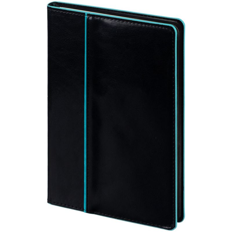 Ежедневник Alanis, недатированный, черный с голубым Ежедневник Alanis, недатированный, черный с голубым