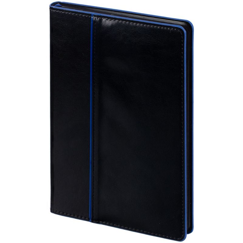 Ежедневник Alanis, недатированный, черный с синим