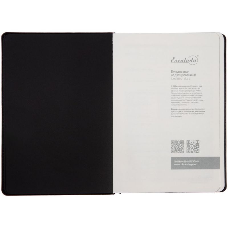 Ежедневник Alanis, недатированный, черный с фиолетовым