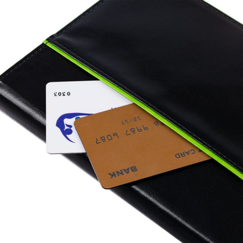 Ежедневник Alanis, недатированный, черный с зеленым