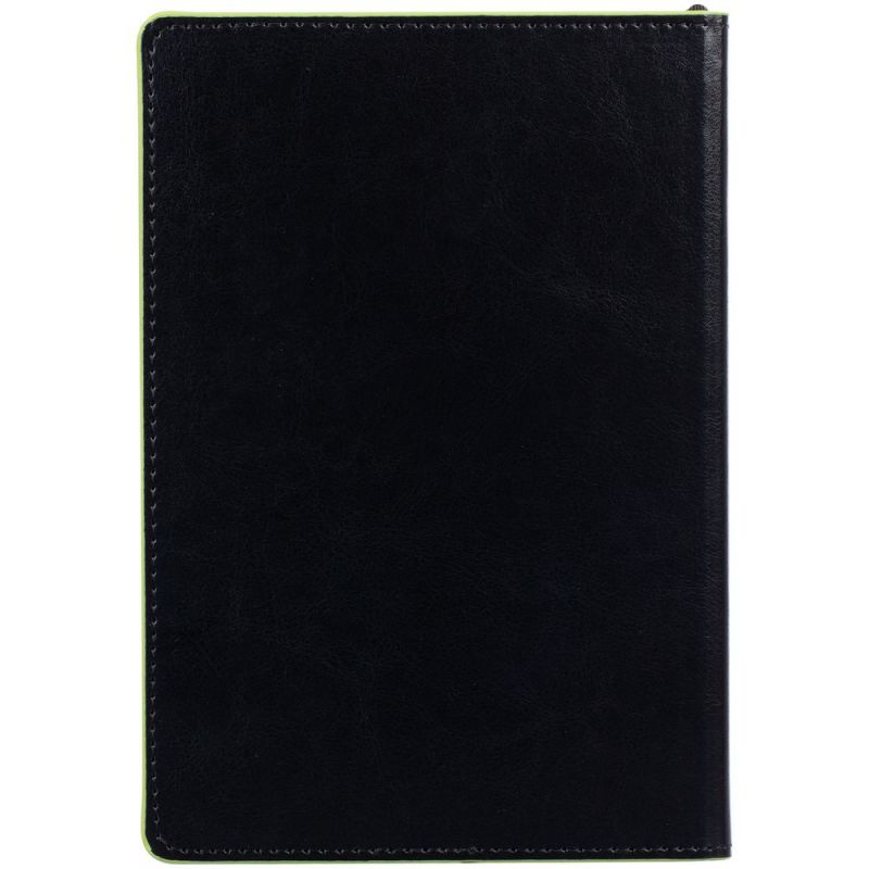 Ежедневник Alanis, недатированный, черный с зеленым