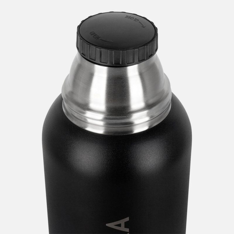 Термос Relaxika 1200 со стикерпаком, черный