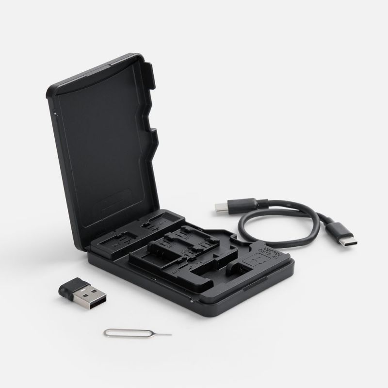 Футляр для карт памяти и SIM-карт Multitask, черный Футляр для карт памяти и SIM-карт Multitask, черный