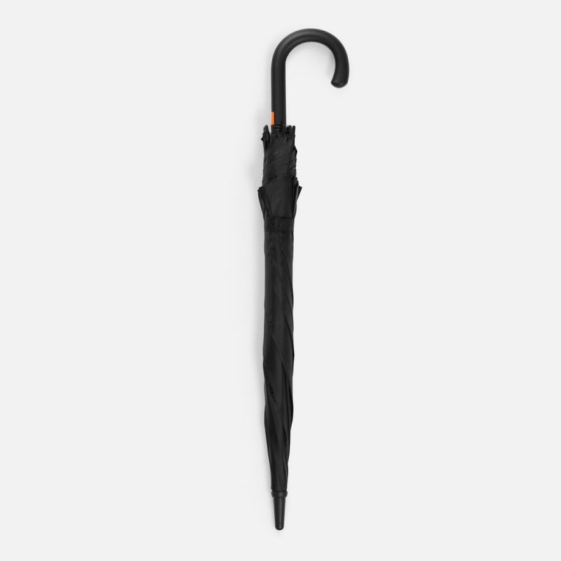 Зонт-трость Hidecolor с цветными спицами, черный с оранжевым Зонт-трость Hidecolor с цветными спицами, черный с оранжевым