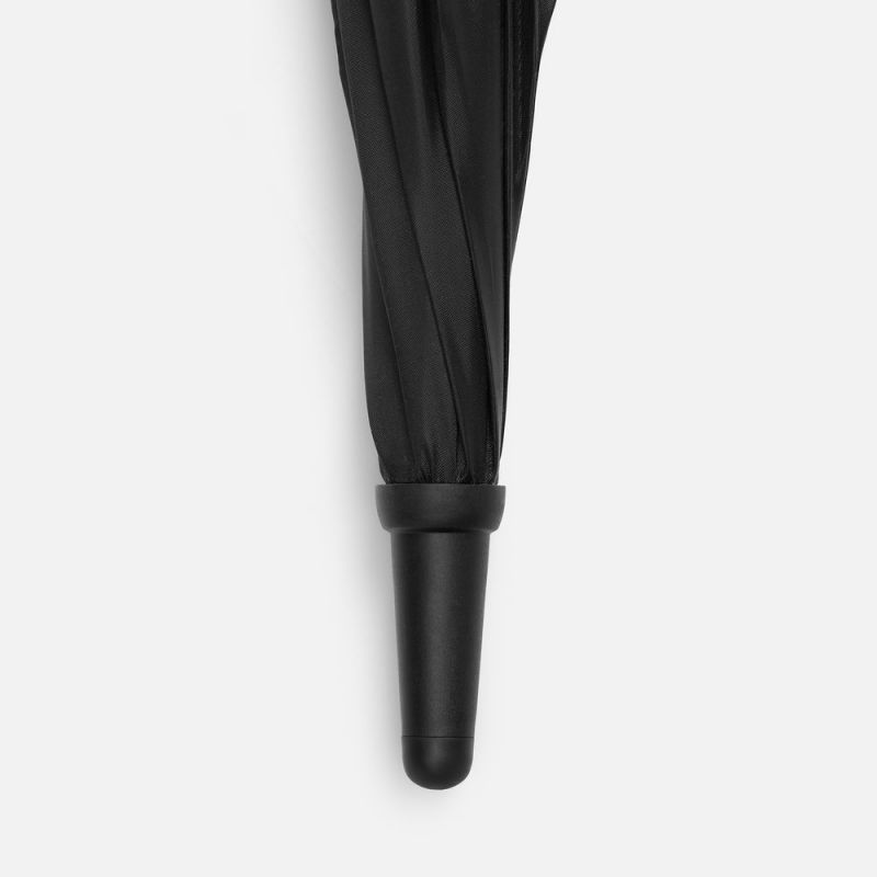 Зонт-трость Hidecolor с цветными спицами, черный с оранжевым Зонт-трость Hidecolor с цветными спицами, черный с оранжевым