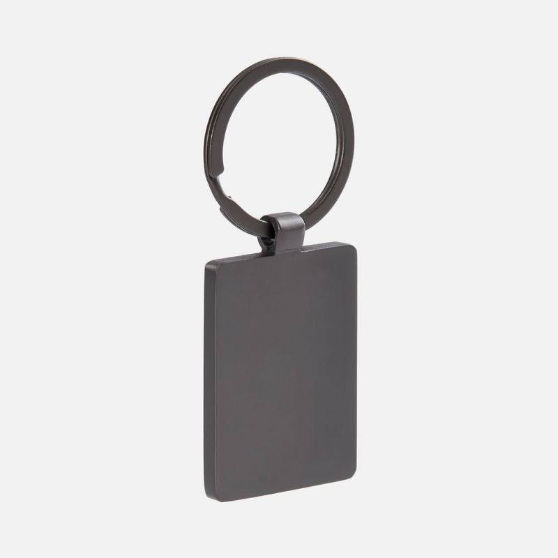 Брелок Gun Metal Leather Rectangle, графитовый Брелок Gun Metal Leather Rectangle, графитовый