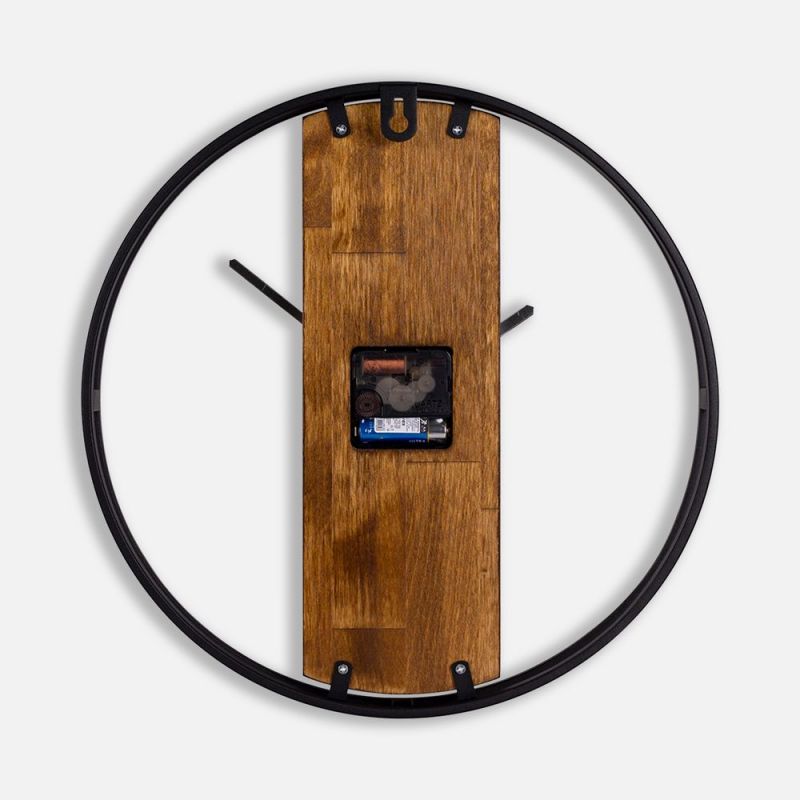 Часы Woodix, черные с коричневым Часы Woodix, черные с коричневым