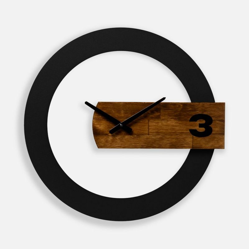 Часы TimeLord, черные с коричневым Часы TimeLord, черные с коричневым