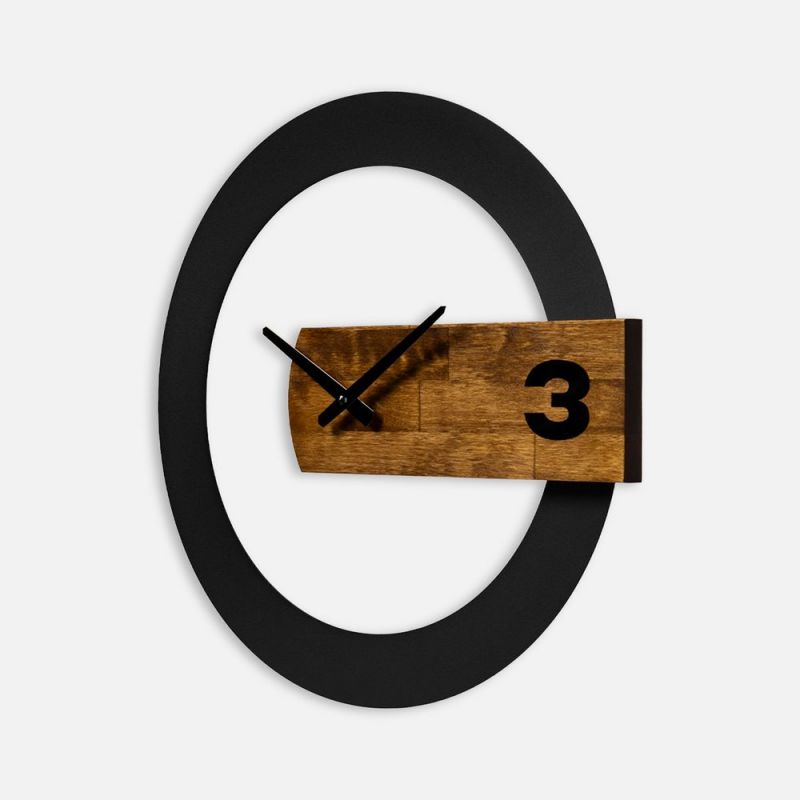 Часы TimeLord, черные с коричневым Часы TimeLord, черные с коричневым