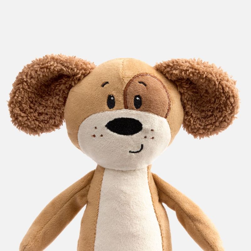 Мягкая игрушка Beastie Toys, собачка с белым шарфом