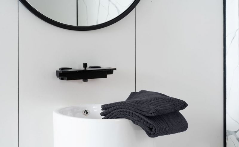 Полотенце Farbe, большое, темно-серое