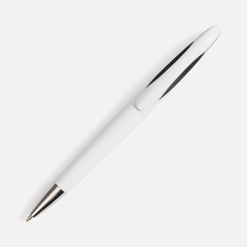 Ручка шариковая Nave, белая с черным