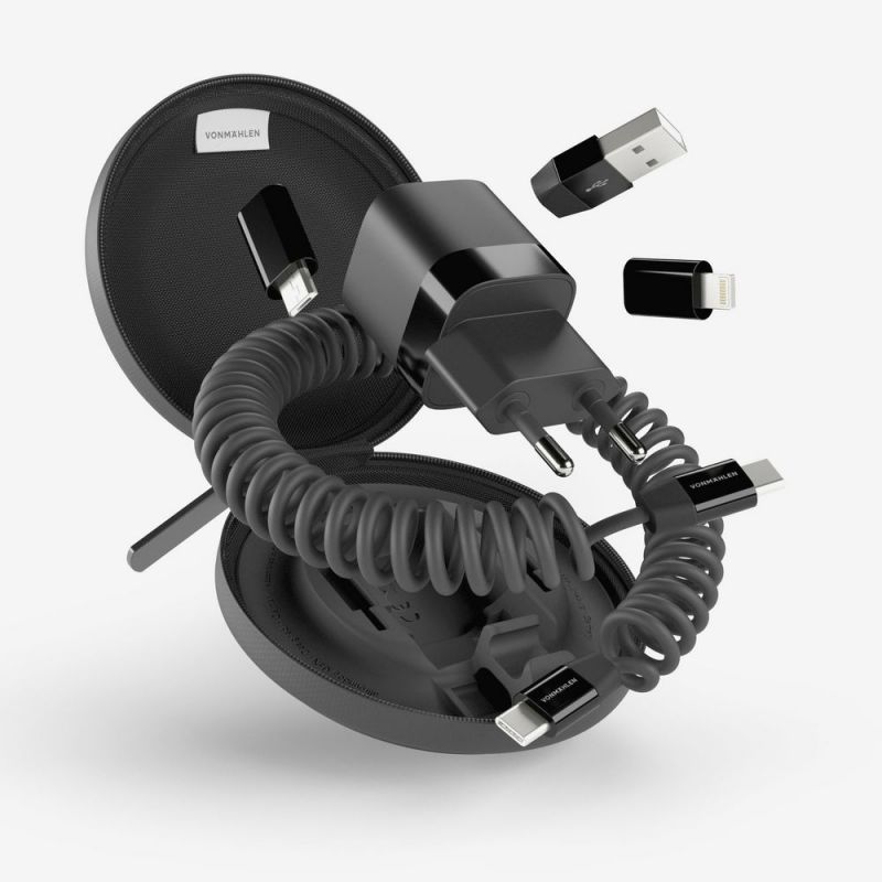 Зарядное устройство Vonmahlen Allroundo GaN, черное Зарядное устройство Vonmahlen Allroundo GaN, черное