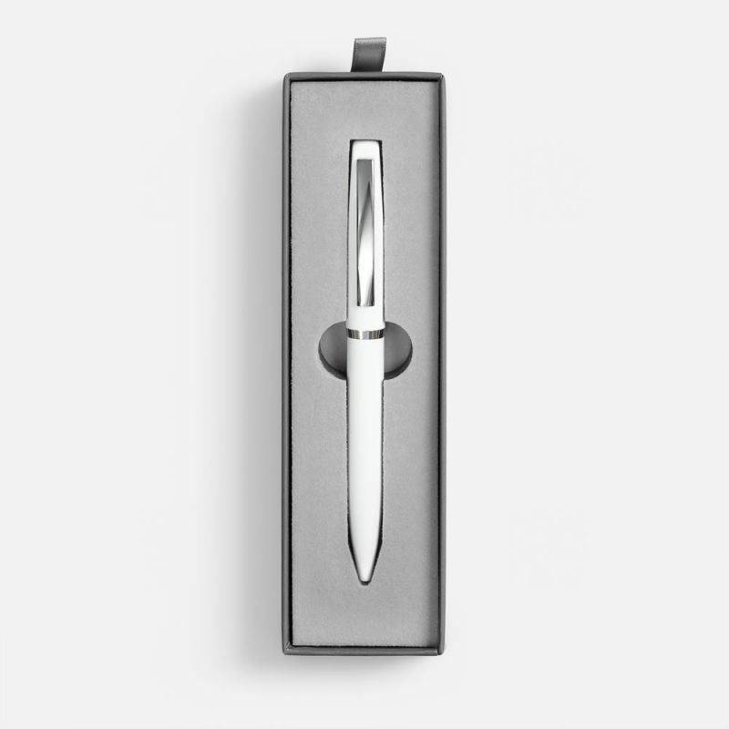 Ручка шариковая Bolt Soft Touch в футляре, белая