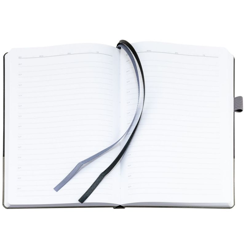 Ежедневник Horizon, недатированный, серый с черным