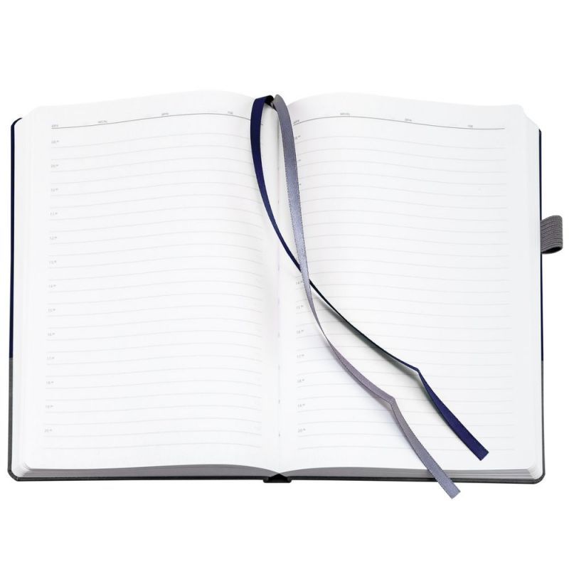 Ежедневник Horizon, недатированный, серый с синим