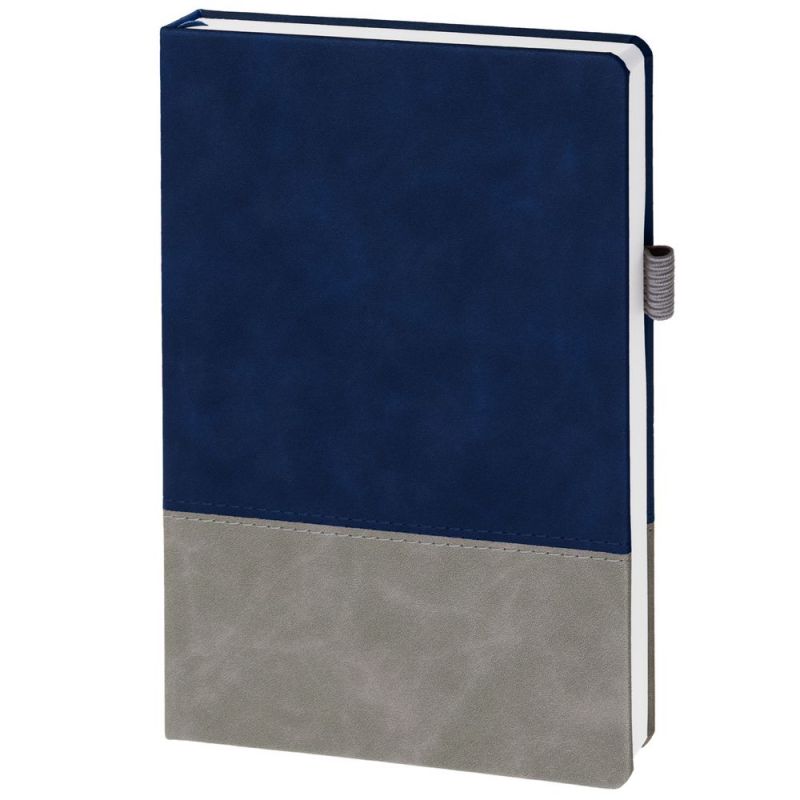 Ежедневник Horizon, недатированный, серый с синим