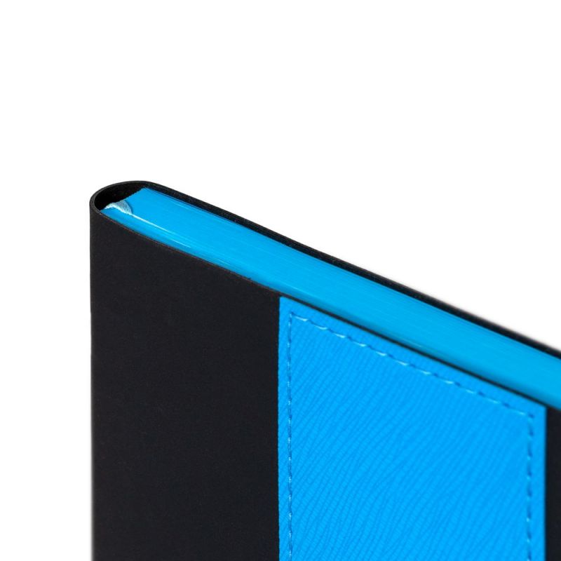 Ежедневник Bookmark, недатированный, черный с голубым Ежедневник Bookmark, недатированный, черный с голубым