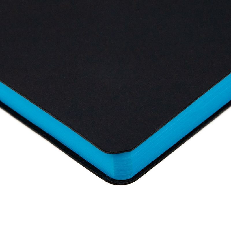 Ежедневник Bookmark, недатированный, черный с голубым Ежедневник Bookmark, недатированный, черный с голубым