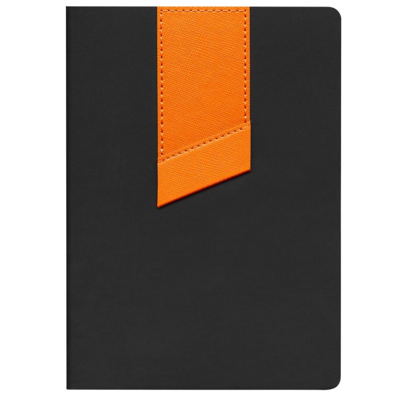 Ежедневник Bookmark, недатированный, черный с оранжевым Ежедневник Bookmark, недатированный, черный с оранжевым