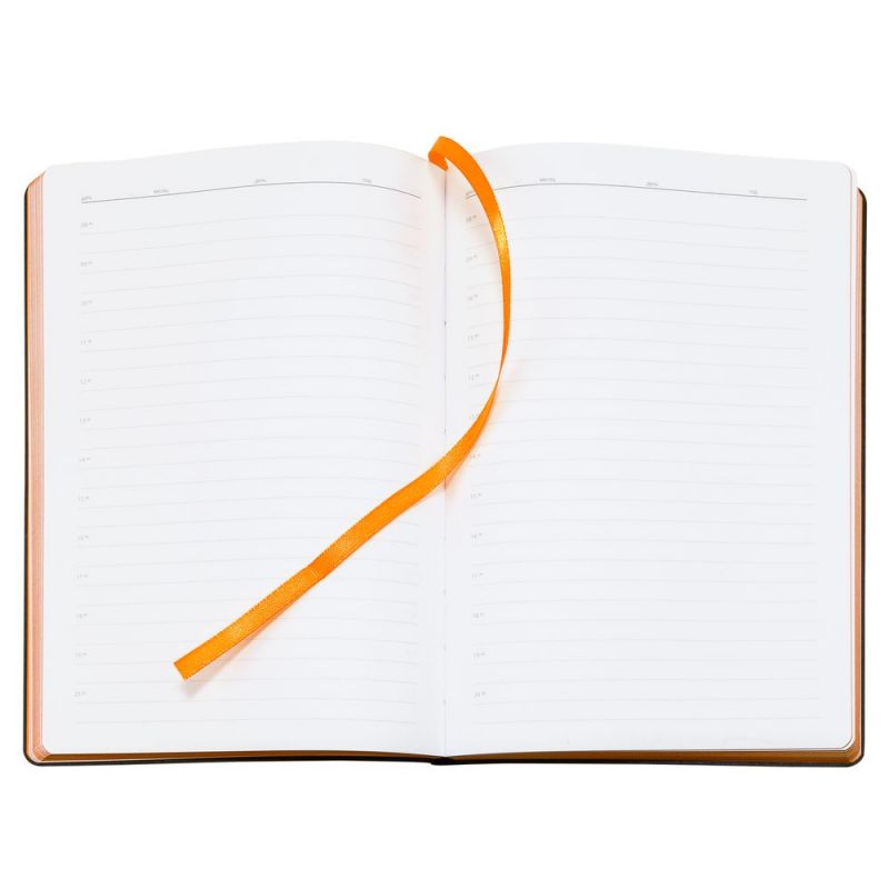 Ежедневник Bookmark, недатированный, черный с оранжевым Ежедневник Bookmark, недатированный, черный с оранжевым