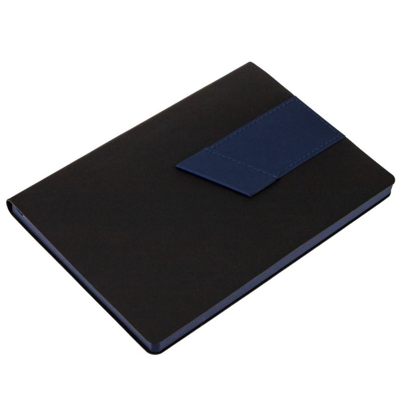 Ежедневник Bookmark, недатированный, черный с синим Ежедневник Bookmark, недатированный, черный с синим