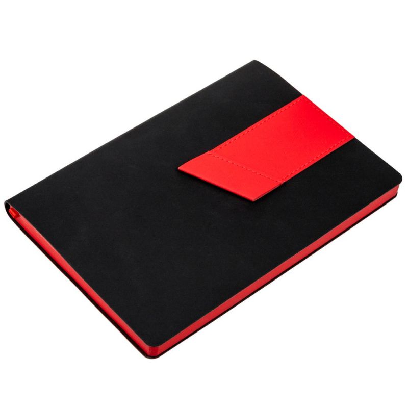 Ежедневник Bookmark, недатированный, черный с красным Ежедневник Bookmark, недатированный, черный с красным