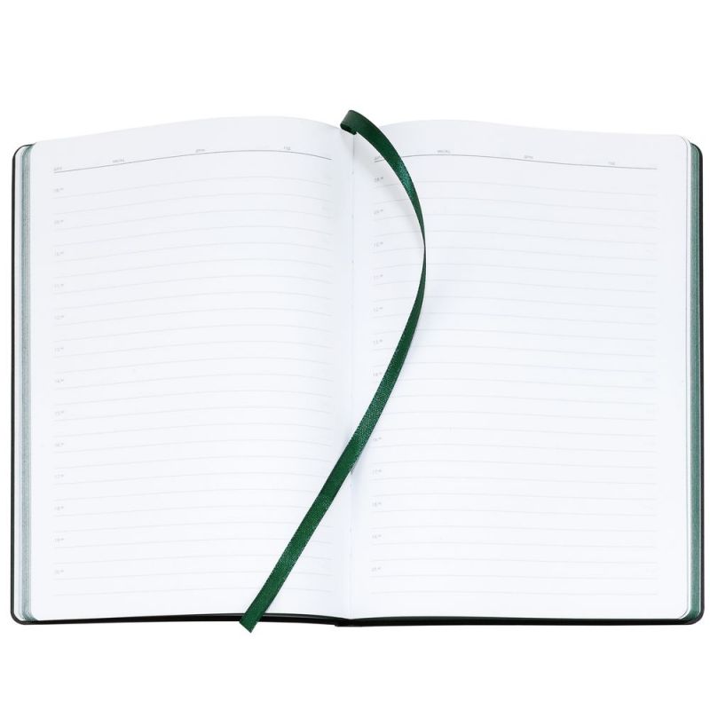 Ежедневник Bookmark, недатированный, черный с зеленым Ежедневник Bookmark, недатированный, черный с зеленым