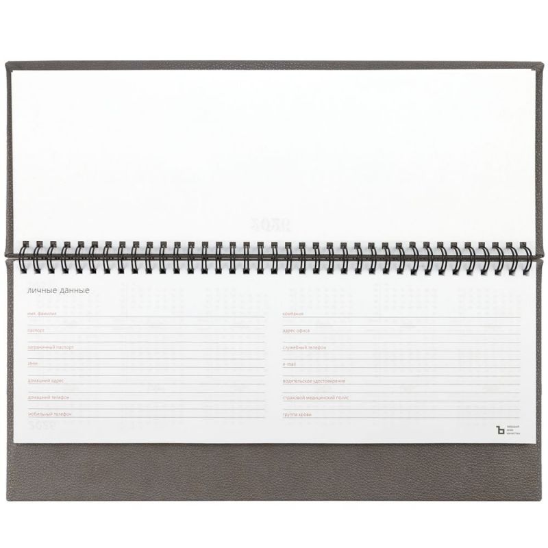 Планинг Sagrin, датированный, серый Планинг Sagrin, датированный, серый